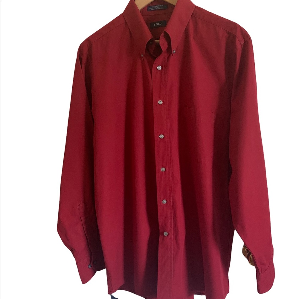 IZOD Men’s Long Sleeve Red Dress Shirt